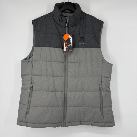 Ororo Other - NEW Ororo Men XL Classic Heated Puffer Vest Insulated Flecking Gray NO BATTERY